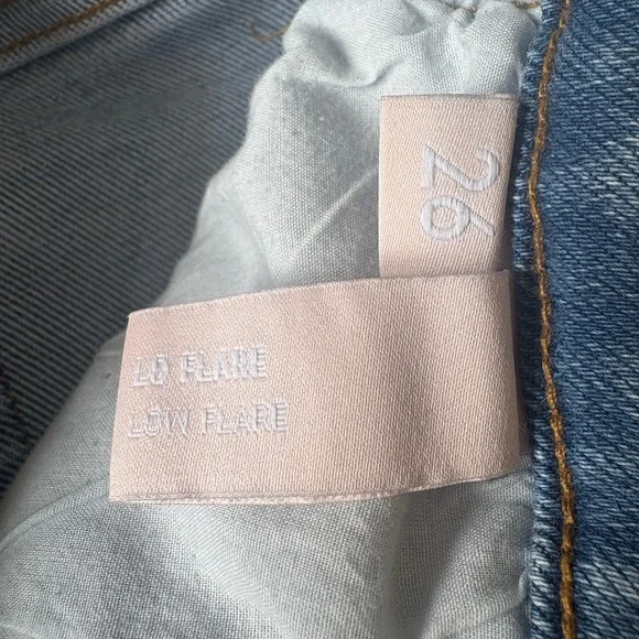 Free People Light Blue Flare Jeans Low Rise